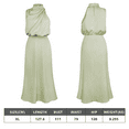 thumbnail image 5 of Ladies Elegant Sleeveless Halter Satin Summer Wedding Long Evening Dresses(M)-Light green-XL, 5 of 6