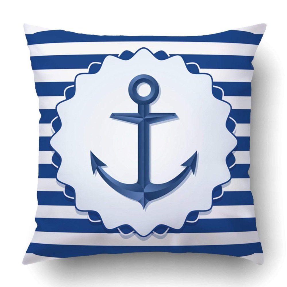 BPBOP Nautical anchor ic Pillowcase Throw Pillow Cover Case 16x16 inches