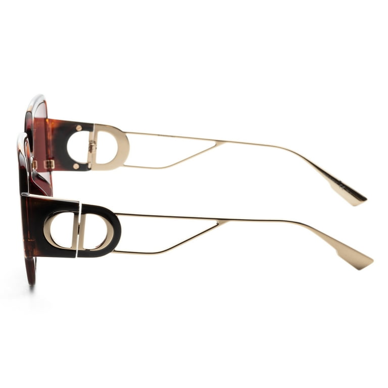 Christian Dior Women's Montaigne 57mm Havana Sunglasses in Yellow