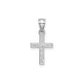 thumbnail image 4 of 14K White Gold Diamond-Shape Center Mini Cross Pendant, Polished, 17.7 mm, 4 of 6