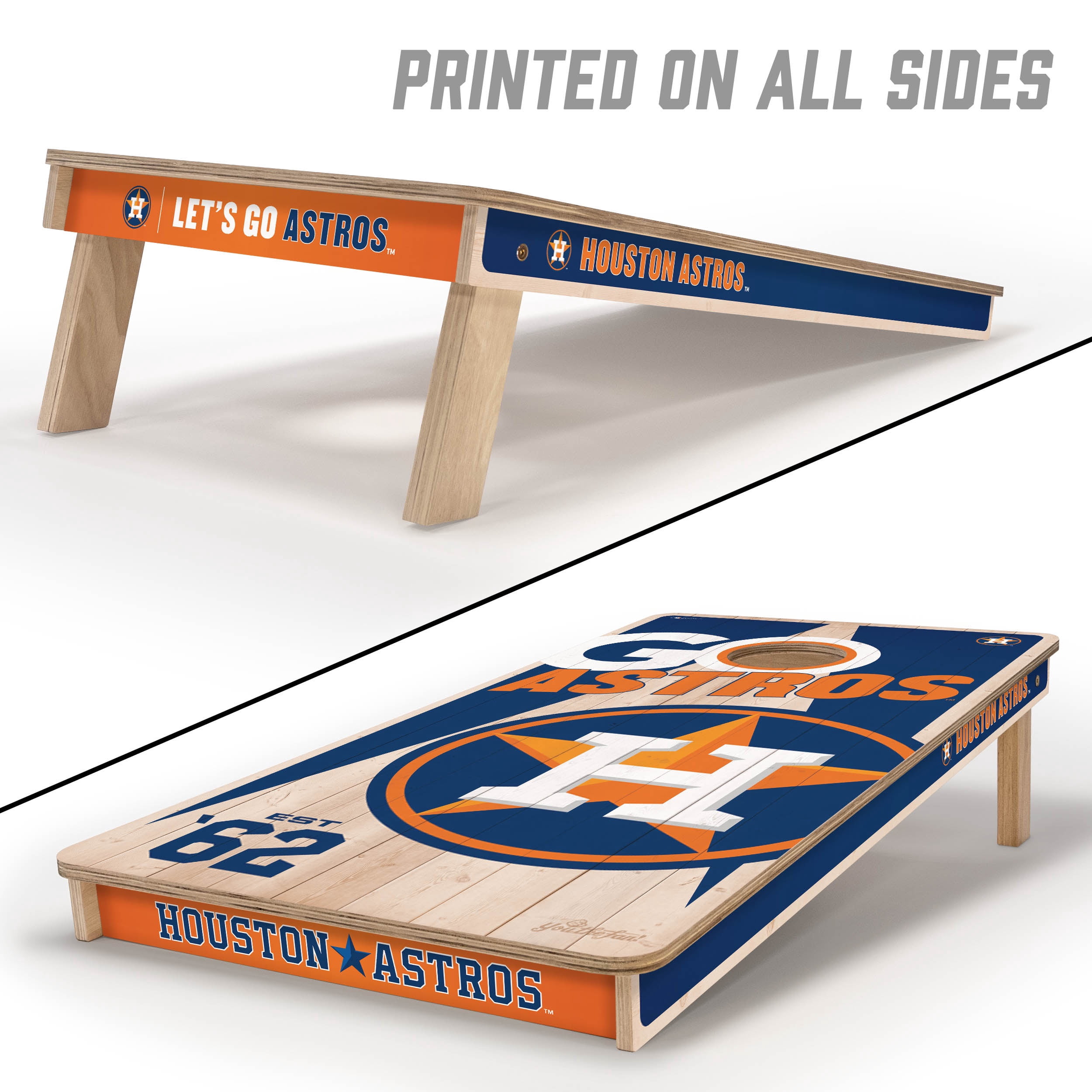 YouTheFan MLB Houston Astros 2' x 4' Cornhole Game No Bags