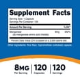 thumbnail image 2 of Suplemento Nutricost Manganeso Quelado 8 mg 120 cápsulas, 2 of 5