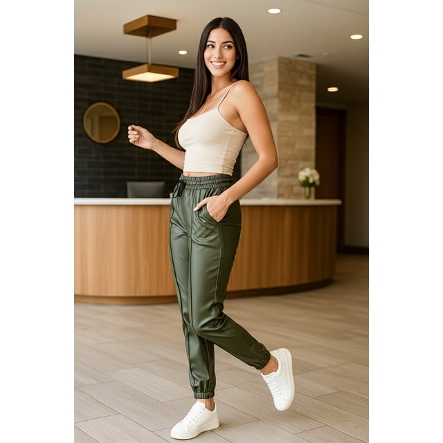 Jogger elegante Verde militar chica