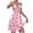 Pink, variant on Besolor Women Lace Trim Slips Nightgown Printed Spaghetti Strap Cami Sleep Dress Chemise Loungewear