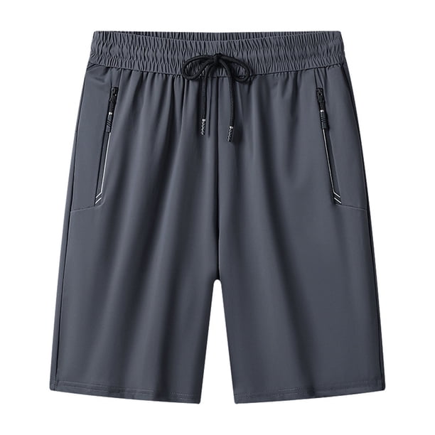 WILLBEST Pantalones Cortos Deportivos para Hombre, Pantalones Cortos de Entrenamiento para Gimnasio, Ligeros, para Correr, Senderismo, con Bolsillos con Cremallera