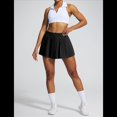 thumbnail image 4 of Faldas de Tenis Plisadas con Pantalón Corto Interior, Faldas Pantalón de Golf de Cintura Alta para Mujer con Bolsillos, Faldas Pantalón Deportivas Negras XL, 4 of 7