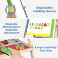 thumbnail image 5 of JOYOOSS 3-in-1 Kids Easel with Chalkboard & Whiteboard, Wooden Toddler Art Easel for Ages 4-12, Adjustable Magnetic Drawing Board with Markers & Eraser 105-Natural, 5 of 8