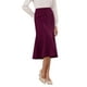 thumbnail image 4 of Falda de sirena midi para mujer Inspire Chic, con cintura alta elástica, faldas de cola de pez, 2XL, púrpura, 4 of 5