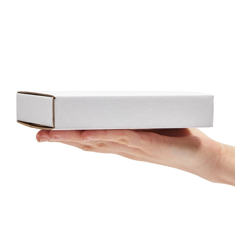 30 Pack 5x5x5 Inch White Corrugated Shipping Boxes - Small Mailing Boxes With Fragile Stickers