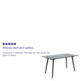 thumbnail image 4 of Flash Furniture Meriden 31.5" x 55" Rectangular Solid Walnut Wood Table with Clear Glass Top, 4 of 10