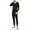 Black%GC%, variant on CONZONE Thermal Underwear for Men Casual Men's Thermal Underwear Sets Solid Color Base Layer Tops Pants 2Pcs Outfit Set for Men Warm Winter Thermal Bottom Outfits