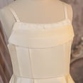 thumbnail image 4 of Bobifish Toddler Girls Banquet Dress Satin Square Neck Tank Sleeveless Party Long Swing Formal Dress Children Girls Dresss, 4 of 8