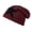 Wine-1, variant on Men's Woolen Beanie Knitted Wool Hat With Winter Velvet and Big Five Pointed Star Pullover for Outdoor Wear Wine