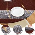 thumbnail image 4 of Brown Silver Football Pattern Round Fitted Tablecloth with Elastic Edge,Dining Table Cover Waterproof,Outdoor Round Tablecloth for Camping,Dining,Indoor and Outdoor, 4 of 7