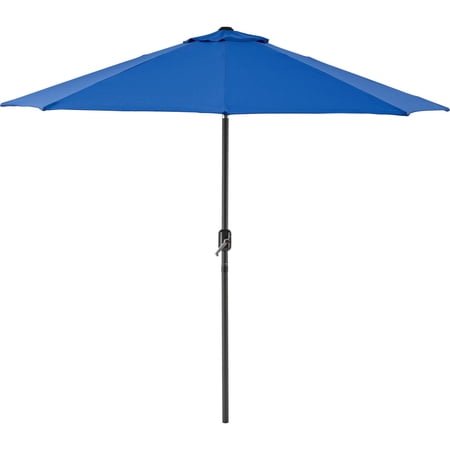 Global Industrial Outdoor Umbrella with Tilt Mechanism  Olefin Fabric  8-1/2 W  Blue