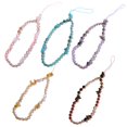 thumbnail image 4 of Colorful For Mobile Phone Case Pearl Bead Gravel Anti-Lost Rope Mobile Phone Accessories Cell Phone Lanyard Letter Beads Chain Crystal Stone Beads Lanyard Mobile Phone Strap YELLOW, 4 of 8