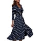 thumbnail image 1 of Vestidos Para Mujer Vestidos de Otoño Vestido Largo de Media Pantorrilla de Lunares de Manga Larga Con Cuello en V A La Moda Odeerbi ODB132478, 1 of 8