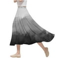thumbnail image 2 of Maoxin Skirt for Women Women's Casual Flowers Printed line Elastic Waist Skirt ,Black,M, 2 of 5