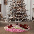 thumbnail image 5 of Daiia Flowers Drawing Merry Christmas Tree Skirt , Xmas Large Lace-up Tree Skirt, Santa Snowflakes Rustic Home Decorations New Year Party Farmhouse Decor-48", 5 of 7