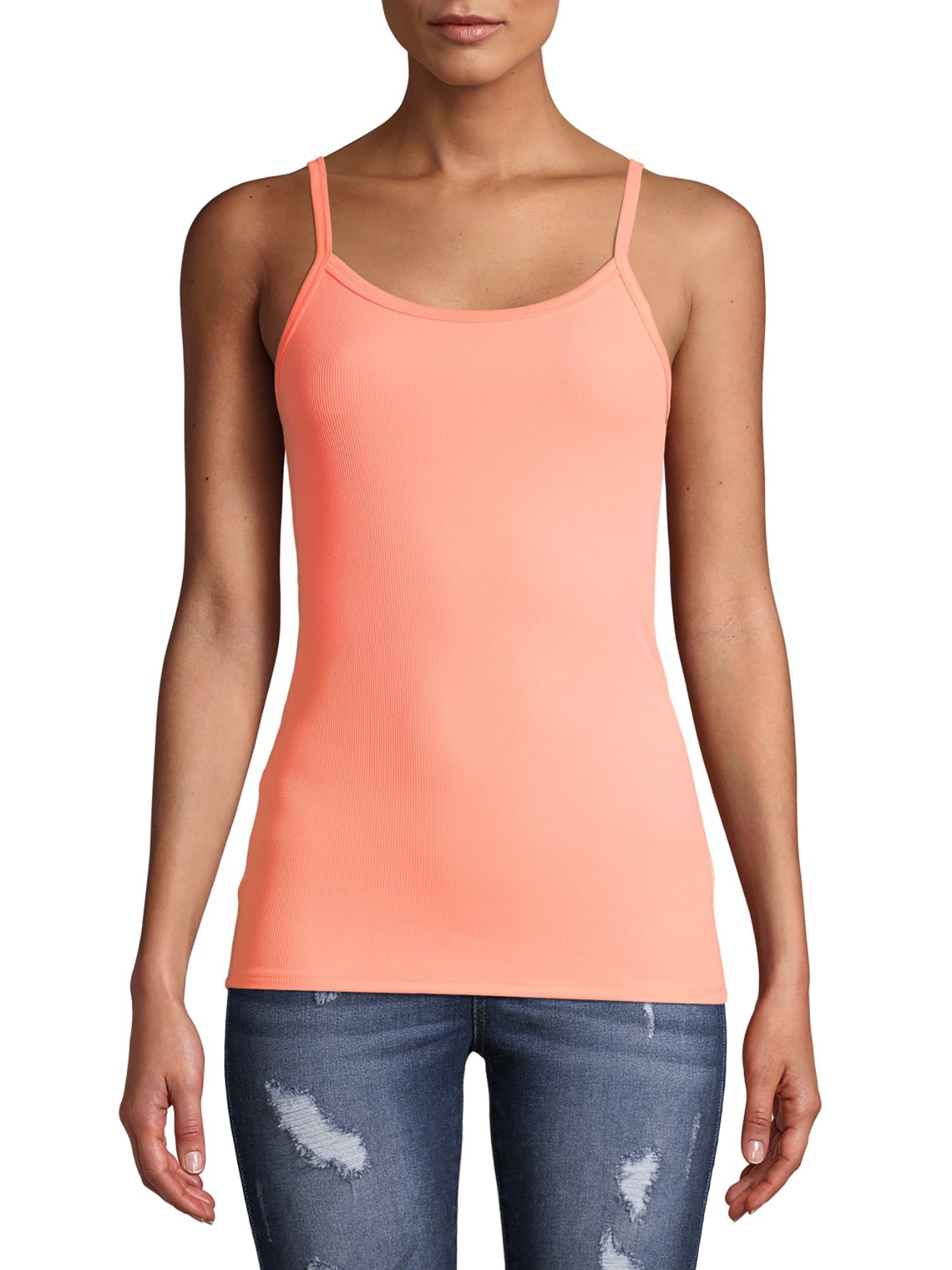 No Boundaries Juniors' Ribbed Cami - Polyester Spandex