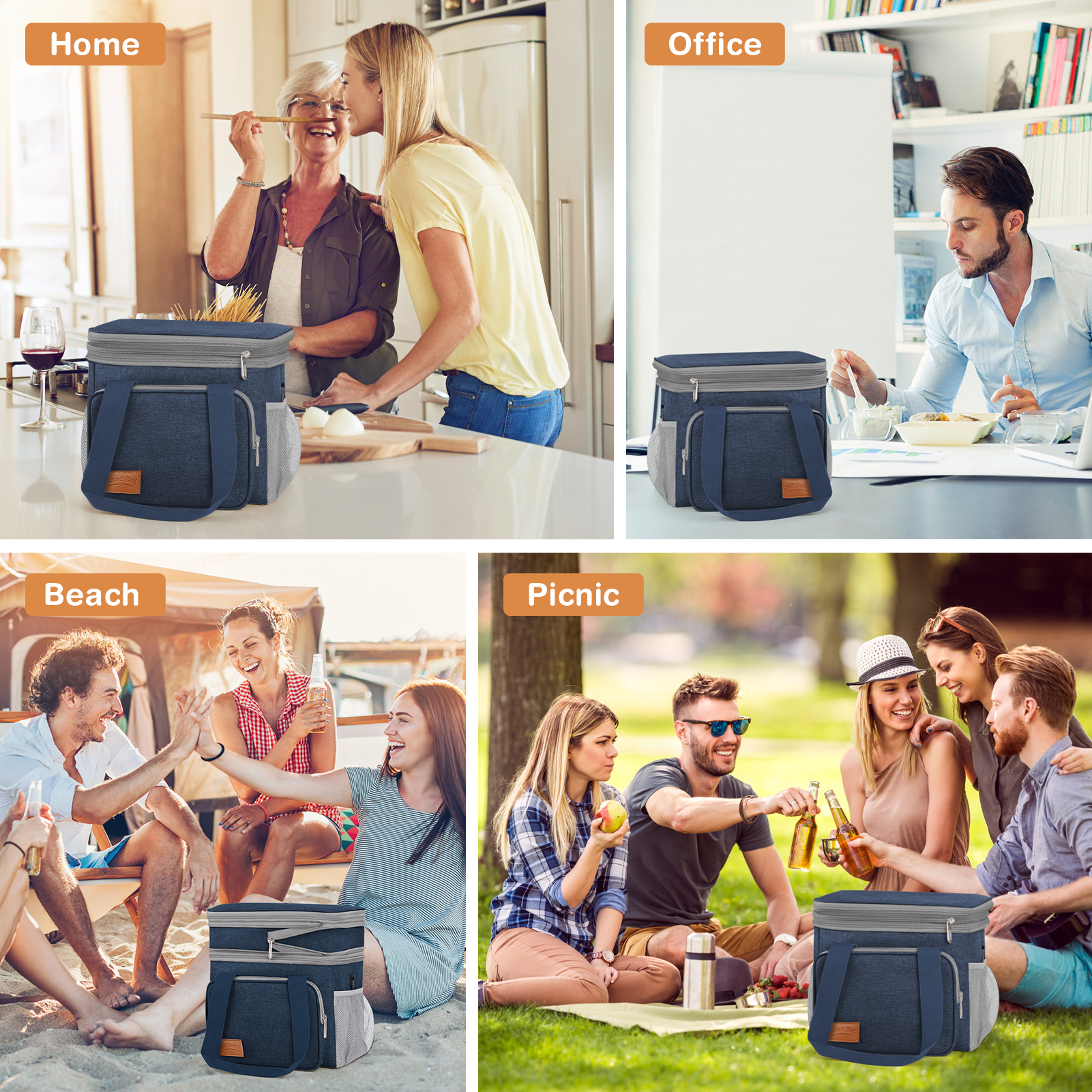 Cshidworld 17L Insulated Lunch Bag, Dual Compartment photo 6