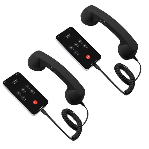 Retro Phone Handset for MobilePhone & AndroidFram, Cell Phone Receiver with Microphone & Comment, Vintage Old School Telephone Handset for Mobile Phones, Parameters for Photos