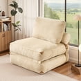 thumbnail image 3 of Vcatnet Folding Sofa Bed Chair Convertible Sleeper Chair Comfy Fold Out Chair Bed for Living Room Bedroom, Beige, 3 of 12