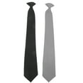 thumbnail image 2 of Dytern Party 2Pcs Clip-on Ties Men Solid Color Tie Neck Tie Funeral Necktie Clip on Necktie for Party Funeral, 2 of 10