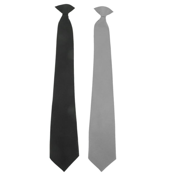 ROSENICE 2Pcs Mens Neck Ties Clip-on Design Metal Pre-tied for Wedding Celebration