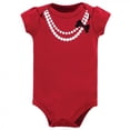 thumbnail image 4 of Little Treasure Baby Girl Cotton Bodysuit, Pant and Shoe 3pc Set, Red Pearls, 12-18 Months, 4 of 4