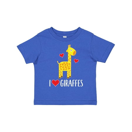 

Inktastic I Love Giraffes Zoo Animal Gift Toddler Boy or Toddler Girl T-Shirt