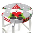 thumbnail image 3 of Balery Merry Christmas Gnome1 Fundas de asiento para taburete de bar redondo de tela de terciopelo ajustables que protegen de arañazos y manchas para sillas de 14 a 17 pulgadas.-13 inch, 3 of 7