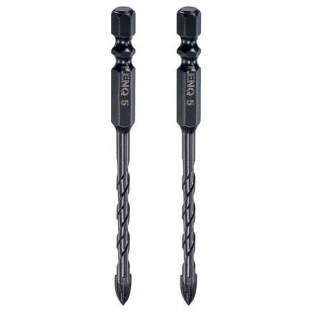 

Uxcell Concrete Masonry Drill Bit High Speed Steel 1/4 Shank 5mm Dia. for Glass 2Pack