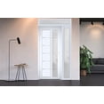 thumbnail image 5 of Front Exterior Prehung FiberGlass Door Frosted Glass / Manux 8088 White Silk / Side and Top Exterior Window / -W36+16" x H80+14"-Right-hand Inswing, 5 of 5