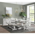 thumbnail image 5 of Home Square 6-Piece Set with Dining Table & Bench & 4 Dining Chairs, 5 of 26