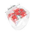 thumbnail image 2 of EGNMCR Bagues Mode Transparentes en Acrylique pour Femmes, 2 of 2