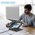 thumbnail image 4 of Boyata Laptop Holder, Multi-Angle Stand with Heat-Vent to Elevate Laptop, Adjustable Notebook Stand for Laptop up to 17 inches, Compatible for MacBook Pro/Air, Surface Laptop and so on-Black, 4 of 7