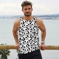 thumbnail image 6 of Fuzoiu Cute Panda Print Men's Workout Tank Tops,Sleeveless Gym Shirt Quick Dry,Fitness Bodybuilding T-Shirt,Muscle Athletic Workout Tee-Large, 6 of 7