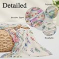thumbnail image 2 of Bunny Easter Pillow Covers, Linen Long Throw Pillow Case, Spring Floral Eggs Rabbits Rustic Holiday Pillow Protector Decorative Cushion Cover for Living Room/Bedroom 20" x 30", 2 of 8