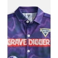 thumbnail image 7 of Monster Jam Grave Digger Toddler Boys Button Shirt with Short Sleeves, Sizes 12M-5T, 7 of 7