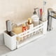 thumbnail image 1 of Organizador multifuncional para fregadero de cocina | Soporte para esponjas y trapos de cocina con orificios de drenaje | Estante de plástico para esponjas, cepillos y jabón | Blanco, negro o gris, 1 of 6