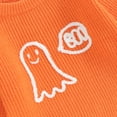 thumbnail image 6 of Okbabeha Toddler Baby Girl Boy Halloween Sweater/Romper Knit Chunky Ghost Sweaters Oversized Onesie Cute Winter Clothes, 6 of 7