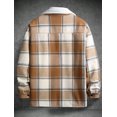 thumbnail image 7 of Donemore Men's Vintage Plaid Fleece-Lined Long Sleeve Shirt with Button-Down Collar and Chest Pocket, Soft Brushed Flannel for Warmth, Classic Casual Business Style, 7 of 7