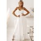thumbnail image 3 of ABPHQTO Vestido de novia de encaje en contraste sin espalda con correa de espagueti blanca para mujer, 3 of 5