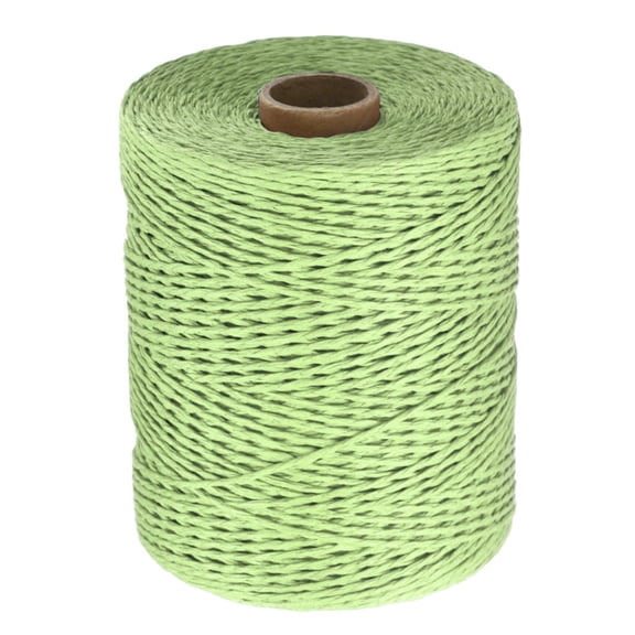 Uxcell 328 Yards Raffia Ribbon, 2mm Raffia Twine Wrapping Ribbon Paper String Craft Wire for Gift Wrapping DIY Projects Flower Bouquet Making Decoration, Light Green