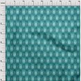 thumbnail image 4 of oneOone Cotton Silk Teal Green Fabric Abstract Craft Projects Decor Fabric Printed By The Yard 42 Inch Wide, 4 of 5