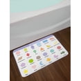thumbnail image 2 of Educational Bath Mat, Classical Basic 2D Shapes Colorful Design Cartoon Style Children Learning Study, Non-Slip Plush Mat Bathroom Kitchen Laundry Room Decor, 29.5 X 17.5 Inches, Multicolor, Ambesonne, 2 of 2