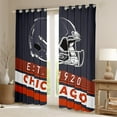 thumbnail image 2 of Erosebridal Football City Curtains Pack of 2 (42x63),American Football Sport Black Out Curtains,Chicago Curtains for Living Room,Stylish Bedroom Decor, 2 of 7