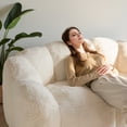thumbnail image 4 of GOODONE Adult Bean Bag Chair,Flower Shaped Bean Bag Sofa,Super Soft Plush Reading Chair,High Elasticity Lazy Sofa,Suitable for Living Room and Bedroom,No Assembly Required,Beige,Double, 4 of 9