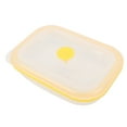 thumbnail image 2 of Fiambrera plegable de silicona portátil rectangular de 600 ml, contenedor de comida (amarillo), 2 of 5